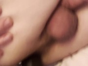 she fucks his ass roughly with BBC dick dildo