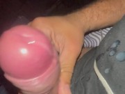 Cuming solo with tied cock and ball splitting self bondage