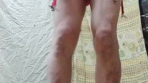 Crosdesser putting clothes on