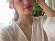 photo shoot with flowers
