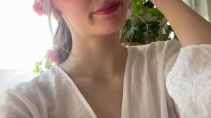 photo shoot with flowers