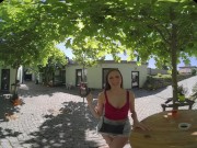 FuckPassVR - Stacy Cruz, brunette bombshell, flirts on Rozvadov streets, leading to a steamy 8K VR hardcore fucking invite 2/16