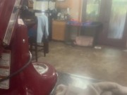 Big boob Bbw cooking in just an apron 8/16