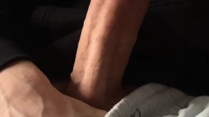 18 year old roommate showed off his monster cock. Would you give him a blow job?