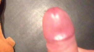 Stroking my Hard Cock with tight Foreskin - ended in a Big Cumshot 💦💦