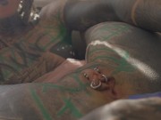Tattooed woman Anuskatzz solo female romantic anal masturbation german fetish pov 7/16