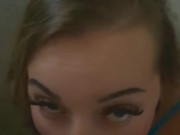 Getting throat fucked and then he fills me up with cum😍