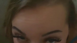 Getting throat fucked and then he fills me up with cum😍