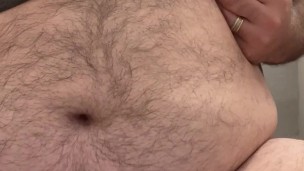 Chubby Man Cumming Hard On Toilet Again