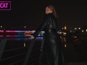 Hottie with tattoo on big boobs in leather coat gets fucked hard in POV till cum inside pussy 2/16