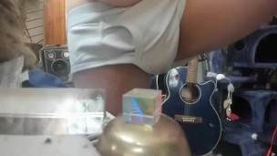 relaxing in underpants