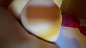 Horny Teen gets caught Mastrubating and gets Double Cumshot