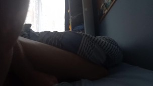 Cumming a big load on a dildo - imagining I'm cumming on a guy's balls