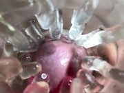 Close up camera in pussy. Sweet Cum inside pussy. 10/16