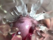 Close up camera in pussy. Sweet Cum inside pussy. 13/16