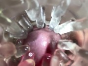 Close up camera in pussy. Sweet Cum inside pussy. 3/16