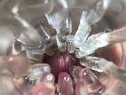 Close up camera in pussy. Sweet Cum inside pussy. 4/16