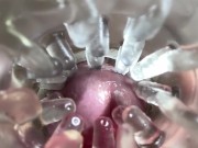 Close up camera in pussy. Sweet Cum inside pussy. 7/16