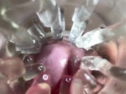 Close up camera in pussy. Sweet Cum inside pussy. 8/16