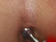 Anal Play With Butt Plug Tail