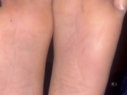 Clear Latex Toe Socks footplay & lotion