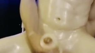 Oiled Up, Anal Riding Huge Dildos, & Stupid Cumshots