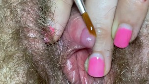 Extreme close up clitoris fetish edging video