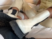 Using Multiple BOOTS to get him Off 😈 - Screenshot 8 of 16 - Shoejob