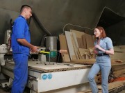 I came to the factory to get a boat, but found a FUCKMACHINE and SEDUCE a worker to FUCK with him an 3/16