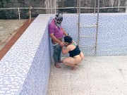 Swiming pool in the love marriage couple sex 11/16