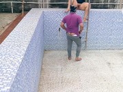 Swiming pool in the love marriage couple sex 12/16