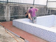 Swiming pool in the love marriage couple sex 13/16