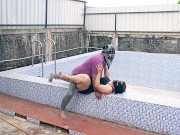 Swiming pool in the love marriage couple sex 16/16