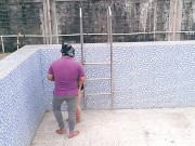 Swiming pool in the love marriage couple sex 4/16