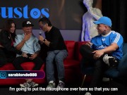 Sara Blonde se atraganta con una verga GORDA enfrente de su CORNUDO en Juan Bustos Show 11/16