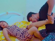 Indian slim sexy Sali is seduced by her naughty Jija on the bed 2/16