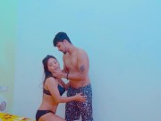 Indian slim sexy Sali is seduced by her naughty Jija on the bed 4/16