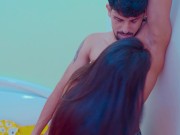 Indian slim sexy Sali is seduced by her naughty Jija on the bed 8/16