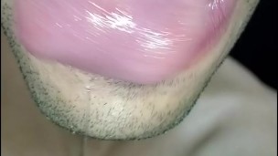 SIX PACK, polla grande y venoza, tongue, saliva, lengua , sloopy, sucking, escupir fetish