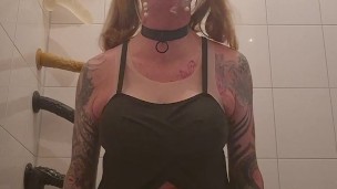 Sissy Bunny hops on dildo