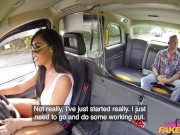 Female Fake Taxi - British brunette babe demands a hard fucking 1/16
