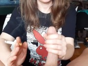 Smoking and handjob 12/16