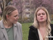 Ersties - Lesbische Anal-Strap-on-Erfahrung mit 2 sinnlichen Schönheiten 12/16
