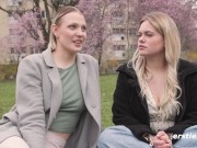 Ersties - Lesbische Anal-Strap-on-Erfahrung mit 2 sinnlichen Schönheiten 6/16