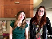 Ersties - Hot Brunette Lesbians Take Turns Making Each Other Feel Good 9/16