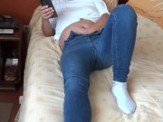 Stepmother can't take it anymore and masturbates reading everything they write to her