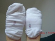 Mistress shows and orders to smell her feet in white socks, foot worship POV 10/16