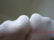 Mistress shows and orders to smell her feet in white socks, foot worship POV 4/16
