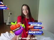 Best birthday present ever from a stepsister. Awesome blowjob 1/16