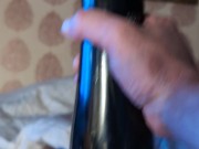 Let's ive my big cock a flashlight experience massive cumshot